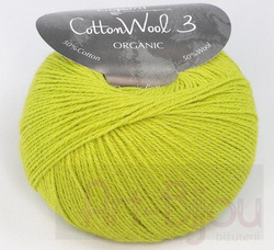 włóczka Gepard CottonWool 3 organic col. 805 Lime
