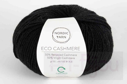 włóczka Nordic Yarn Eco Cashmere col. 80006 Nero