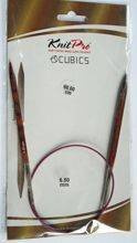 Druty na żyłce drewniane Knit Pro Cubics długość 60 cm - 6,5 mm