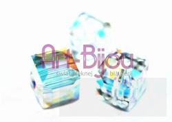 Kryształy Swarovski Cubes Crystal AB 6 mm