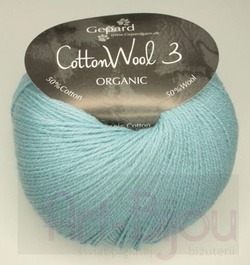włóczka Gepard CottonWool 3 organic col. 531 Baby blue