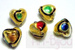 Serduszka Miro Classico ze złotem 13 mm - Murano